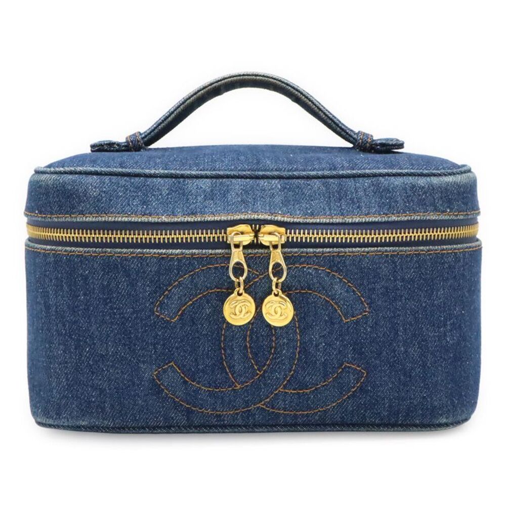 Chanel Denim Vanity Bag Makeup Pouch